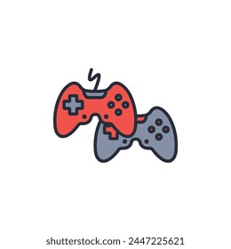 Gamepad icon. vector.Editable stroke.linear style sign for use web design,logo.Symbol illustration.