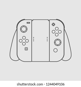 Gamepad icon Videogame controller Vector illustration Linear symbol