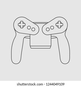 Gamepad icon Videogame controller Vector illustration Linear symbol