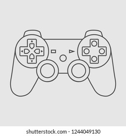 Gamepad icon Videogame controller Vector illustration Linear symbol