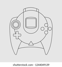 Gamepad icon Videogame controller Vector illustration Linear symbol