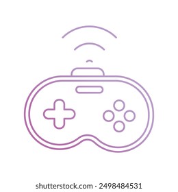 Icono de gamepad con Vector de fondo blanco Ilustración de stock