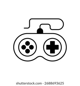 Gamepad icon with white background vector stock illustration