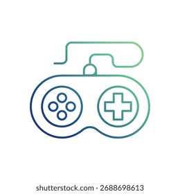 Icono de gamepad con Vector de fondo blanco