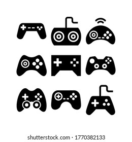 Gamepad icons or logos. Isolated sign symbol vector illustration - Collection of high quality black style vector icons
