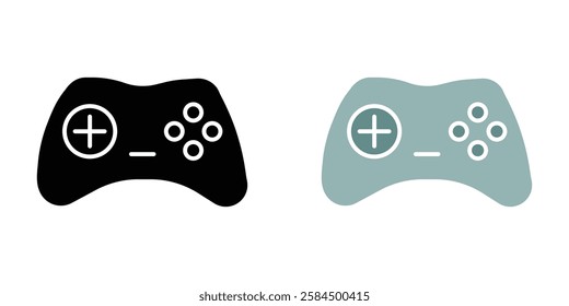Gamepad icons pack in black and colored version