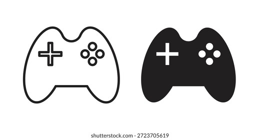 Gamepad icons vector collection for web designs. flat icons