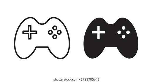 Gamepad icons vector collection for web designs. flat icons