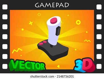 Gamepad isometric design icon. Vector web illustration. 3d colorful concept