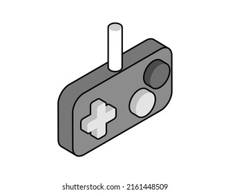 Gamepad Isometric Design Icon. Vector Web Illustration. 3d Colorful Concept