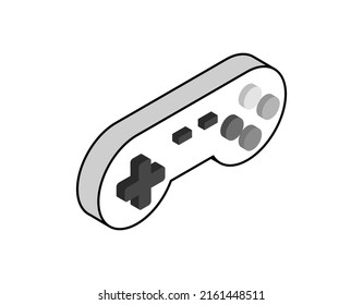 Gamepad Isometric Design Icon. Vector Web Illustration. 3d Colorful Concept