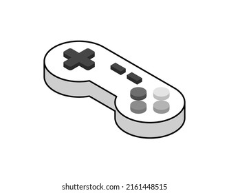 Gamepad isometric design icon. Vector web illustration. 3d colorful concept