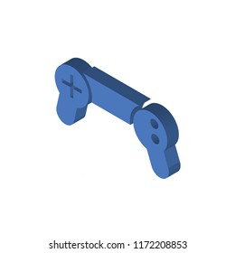 Gamepad isometric left top view 3D icon