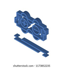Gamepad isometric left top view 3D icon