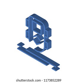 Gamepad isometric left top view 3D icon