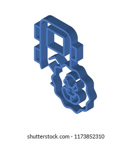 Gamepad isometric left top view 3D icon