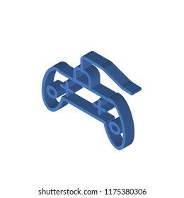 Gamepad isometric left top view 3D icon