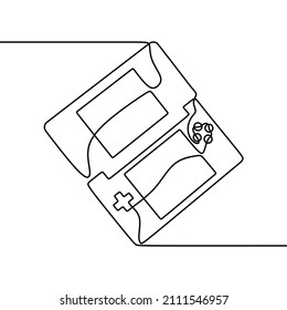 gamepad joy stick oneline continuous single line art