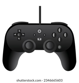 Gamepad, joypad, icon set. Gamepads. Video game controller, linear outline with editable stroke