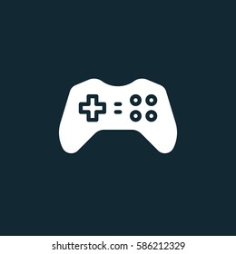 Gamepad, joypad icon vector, filled flat sign, solid white pictogram. Gaming Controller symbol, logo illustration