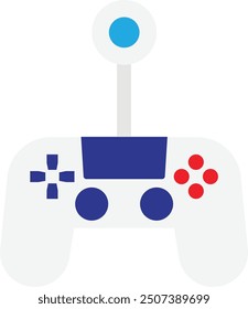 Gamepad Joystick Console Icon Vector Flat Illustration