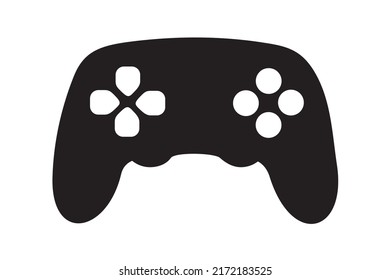 Gamepad and joystick - controller for playing game and videogame. Entertainment technology and device. Vector illustration isolated on white.