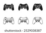 gamepad or joystick icon set vector illustration isolated on white background.