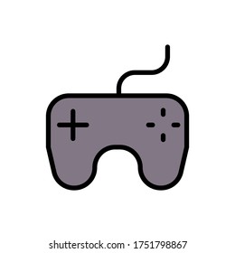 Gamepad, joystick icon. Simple color with outline vector elements of free time icons for ui and ux, website or mobile application