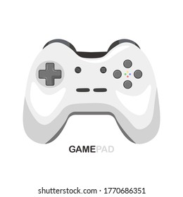 Gamepad, joystick or joypad. Controller for video games vector cartoon illustration.