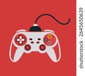 Gamepad, Joystick video game controller Vector illustration with colorful buttons, perfect for gaming, children