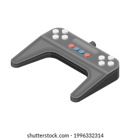 Gamepad o Joystick como tecnología de comunicación de red inalámbrica Isomtric Vector Illustration