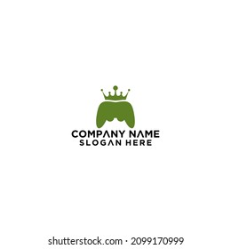 gamepad king logo vector design illustration