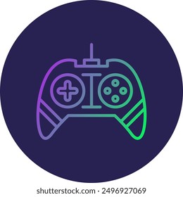 Gamepad Line Gradient Icon Design