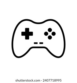 Symbol der Gamepad-Linie einzeln auf weißem Hintergrund.
