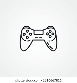 icono de línea gamepad. icono de línea joystick.
