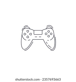 gamepad line icon. joystick thin line icon.