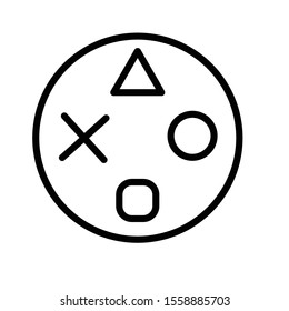 gamepad line icon on white background