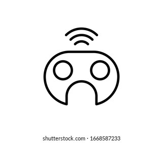 Icono de línea Gamepad. Símbolo vectorial en estilo plano y moderno sobre fondo blanco. Canto web para diseño.