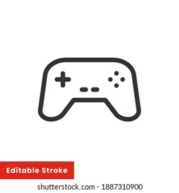 Gamepad line icon for web template and app. Editable stroke vector illustration design on white background. EPS 10