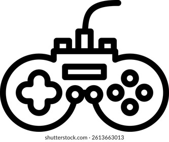 Gamepad Line Vector Icon Design