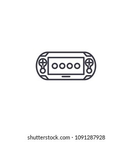 Gamepad linear icon concept. Gamepad line vector sign, symbol, illustration.