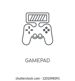Gamepad linear icon. Gamepad concept stroke symbol design. Thin graphic elements vector illustration, outline pattern on a white background, eps 10.