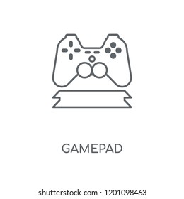 Gamepad linear icon. Gamepad concept stroke symbol design. Thin graphic elements vector illustration, outline pattern on a white background, eps 10.