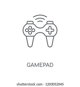 Gamepad linear icon. Gamepad concept stroke symbol design. Thin graphic elements vector illustration, outline pattern on a white background, eps 10.