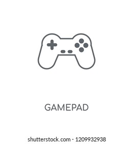 Gamepad linear icon. Gamepad concept stroke symbol design. Thin graphic elements vector illustration, outline pattern on a white background, eps 10.