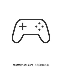 Gamepad. linear icon. Line with editable stroke