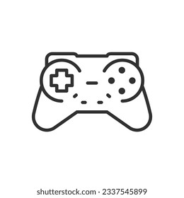 Gamepad, linear icon. Line with editable stroke