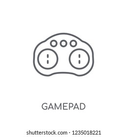Gamepad linear icon. Modern outline Gamepad logo concept on white background from Entertainment and Arcade collection. Suitable for use on web apps, mobile apps and print media.