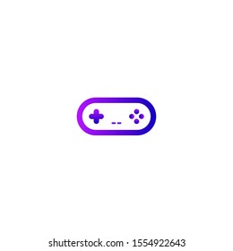 Gamepad logotype, icon, vector illustration
