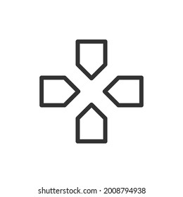 Icono de línea mínima de Gamepad. Diseño de símbolo de trazo web. Signo Gamepad aislado en un fondo blanco. Icono de línea Premium.